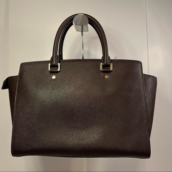 Michael Kors Selma Large Satchel Zip Top in Brown - Picture 3 of 16